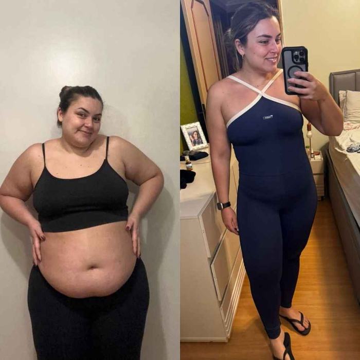 Antes e depois de aluna da Tropa